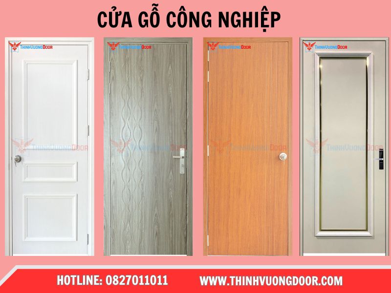 Cửa gỗ công nghiệp ThinhVuongDoor đa dạng về kiểu dáng và màu sắc